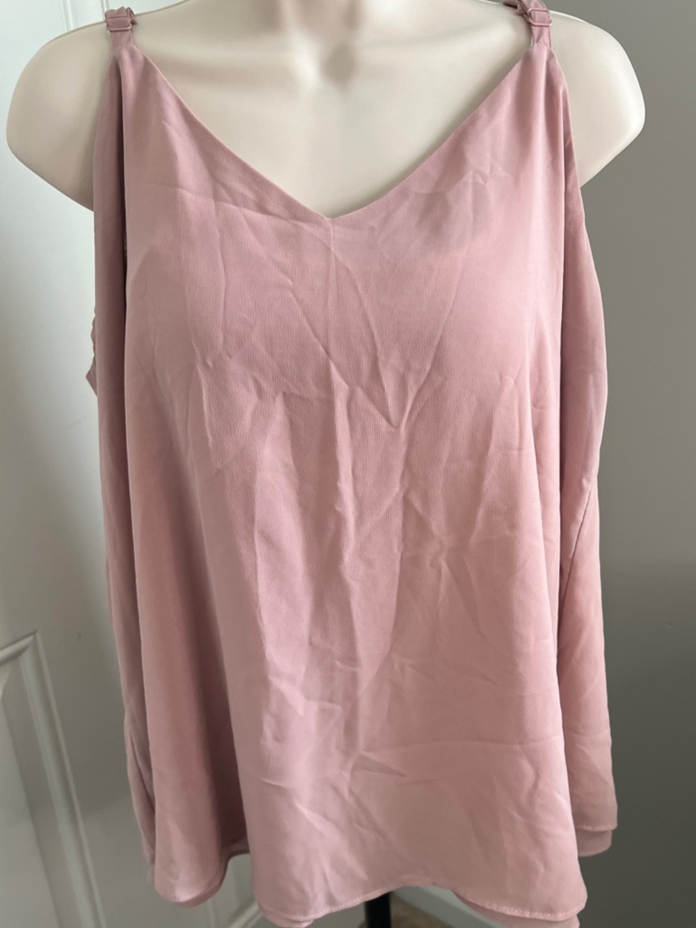 torrid Dusty Rose Adjustable-Strap V-Neck Cami